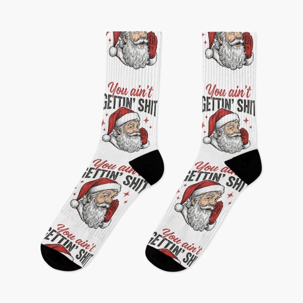 Item preview, You Ain't Gettin' Shit Funny Sarcastic Santa Naughty List Retro Christmas Art designed and sold by raedattia.