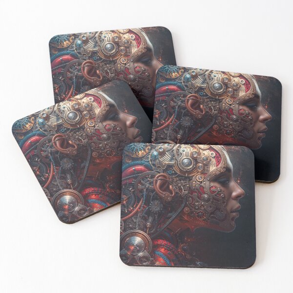 Item preview, Futuristic Cybernetic Woman Portrait designed and sold by ArcaneVisionArt.