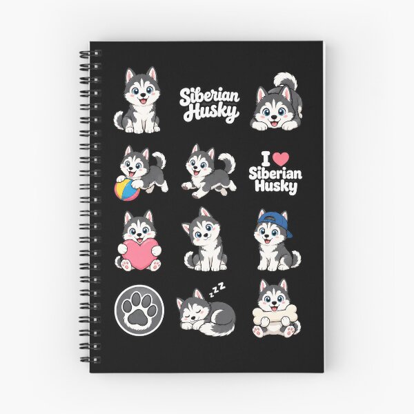 Item preview, Cute Siberian Husky stickers and apparel design designed and sold by rafaeltto.