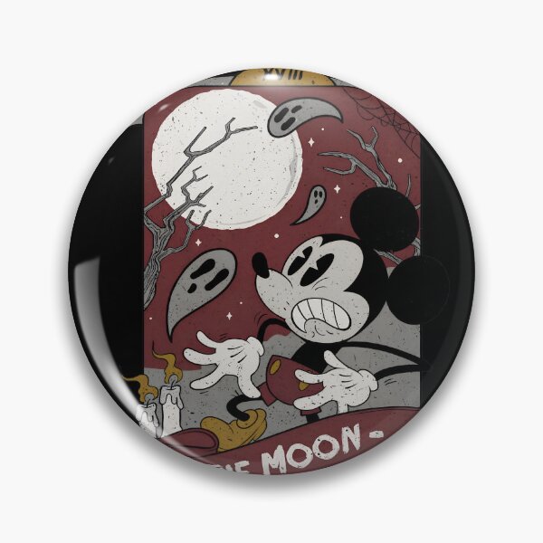 Item preview, The Moon Tarot Card Vintage Cartoon Mouse Spooky designed and sold by ZEtexaxe.