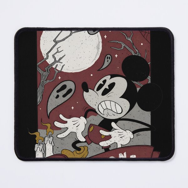 Item preview, The Moon Tarot Card Vintage Cartoon Mouse Spooky designed and sold by ZEtexaxe.