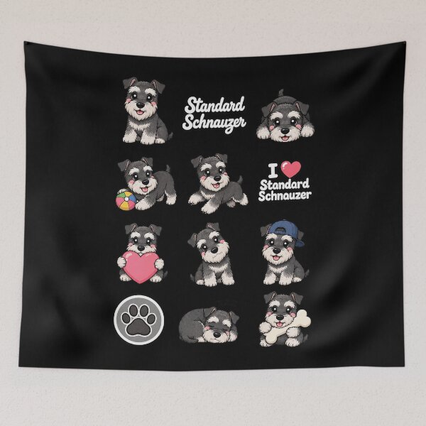 Item preview, Cute Standard Schnauzer stickers and apparel design designed and sold by rafaeltto.