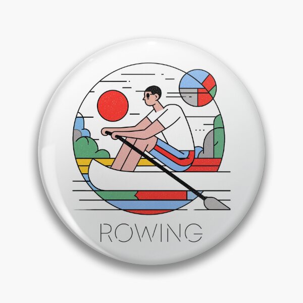Item preview, Sticker - Decal - Rowing Sport Illustration designed and sold by ForeverPrintsOK.