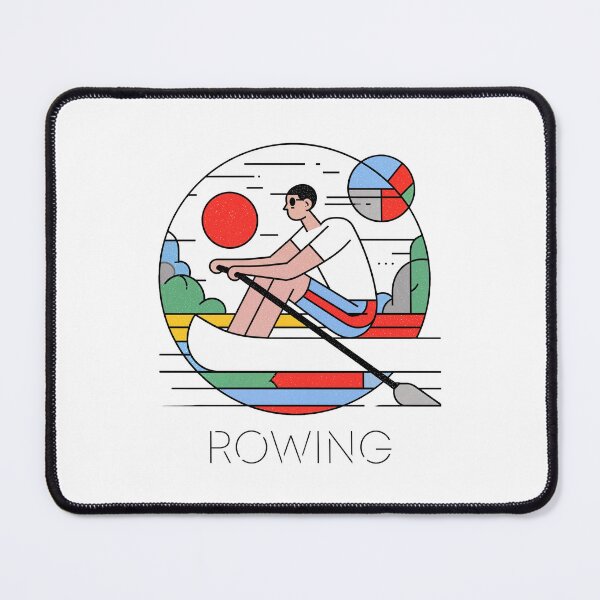 Item preview, Sticker - Decal - Rowing Sport Illustration designed and sold by ForeverPrintsOK.