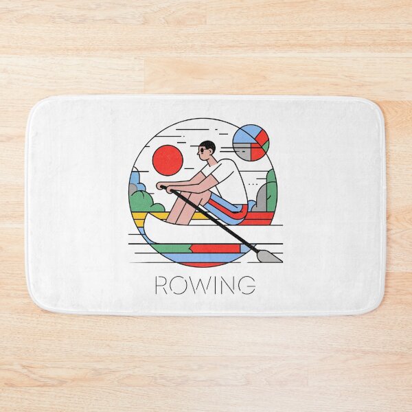 Item preview, Sticker - Decal - Rowing Sport Illustration designed and sold by ForeverPrintsOK.