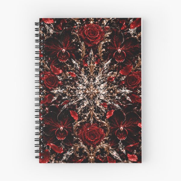 Item preview, Red Rose Kaleidoscope Mandala Burst designed and sold by KuzeyWestStudio.