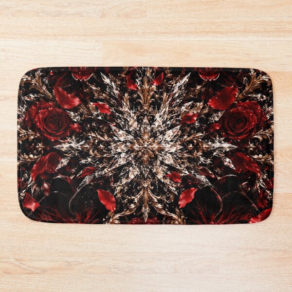 Item preview, Red Rose Kaleidoscope Mandala Burst designed and sold by KuzeyWestStudio.