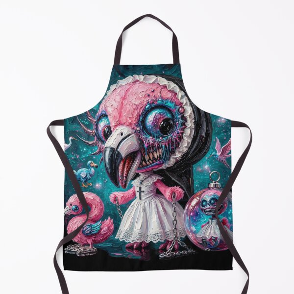Item preview, Creepy Cute Flamingo Nun Pop Surrealism Art designed and sold by LujziWorld.