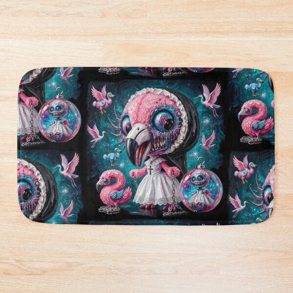Item preview, Creepy Cute Flamingo Nun Pop Surrealism Art designed and sold by LujziWorld.