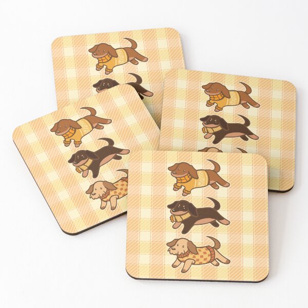 Item preview, dachshunds in autumn  designed and sold by artjellybellyPH.