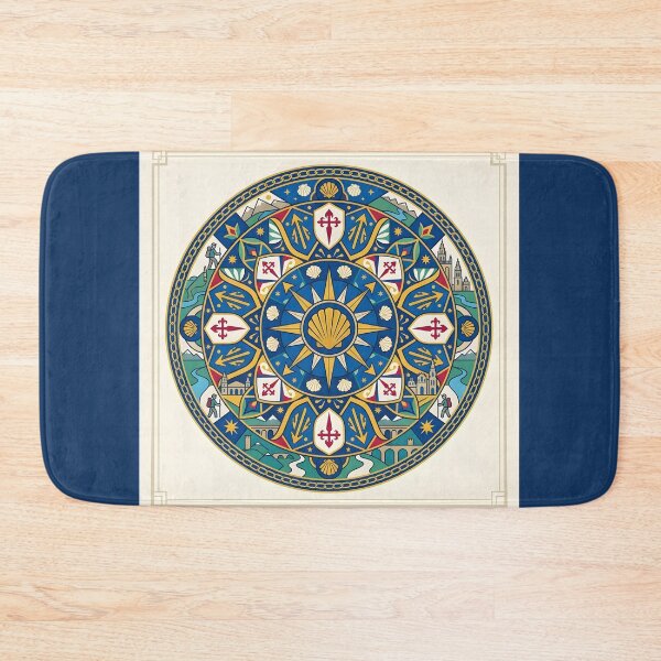 Item preview, Modern Camino de Santiago Scallop Shell Mandala designed and sold by Sybille-Yates.