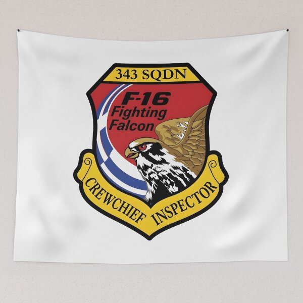 Item preview, Hellenic Air Force 343 Squadron F-16 Crew Chief Inspector Patch designed and sold by CharlieDesings.