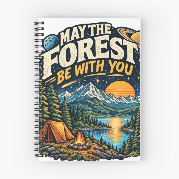 Item preview, May The Forest Be With You Vintage Nature & Cosmic Adventure Design designed and sold by CreativeNest Prints.