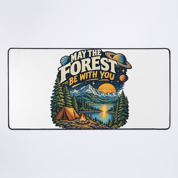 Item preview, May The Forest Be With You Vintage Nature & Cosmic Adventure Design designed and sold by CreativeNest Prints.