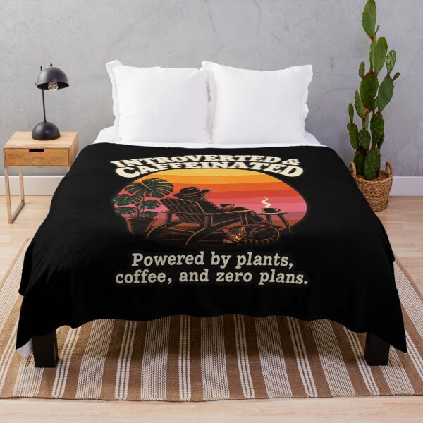 Item preview, My Happy Place | Retro Sunset Introvert Coffee Plant Silhouette | Vintage Aesthetic T-Shirt designed and sold by Final Chance Designs⭐️⭐️⭐️⭐️⭐️.