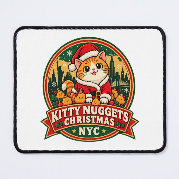Item preview, Kitty Nuggets Christmas Shirt – Funny NYC Cat Santa Meme Design designed and sold by Globalcitytees.