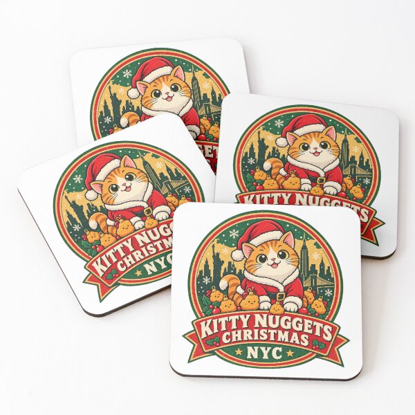 Item preview, Kitty Nuggets Christmas Shirt – Funny NYC Cat Santa Meme Design designed and sold by Globalcitytees.