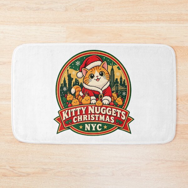 Item preview, Kitty Nuggets Christmas Shirt – Funny NYC Cat Santa Meme Design designed and sold by Globalcitytees.
