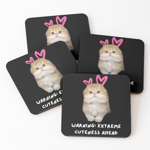 Item preview, Warning Extreme Cuteness Cat Meme designed and sold by maspil.