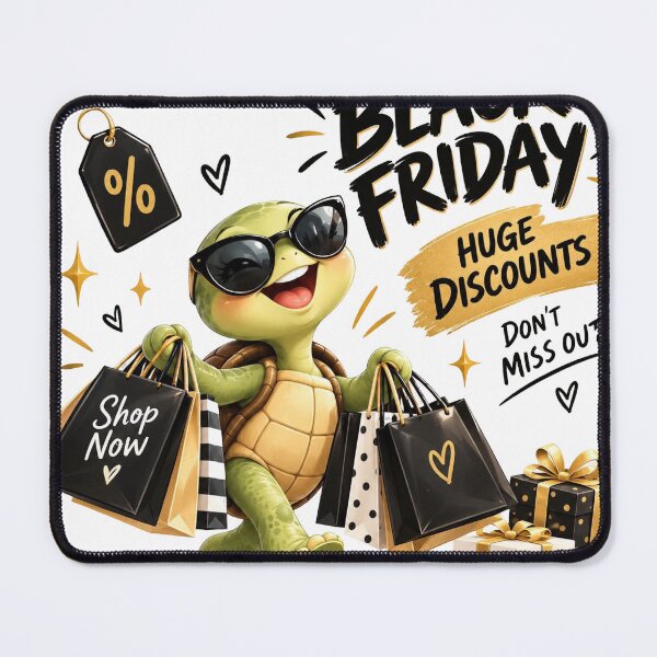 Item preview, Black Friday Shopping Turtle designed and sold by DoveArtDesigns.