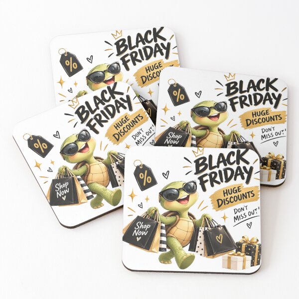 Item preview, Black Friday Shopping Turtle designed and sold by DoveArtDesigns.
