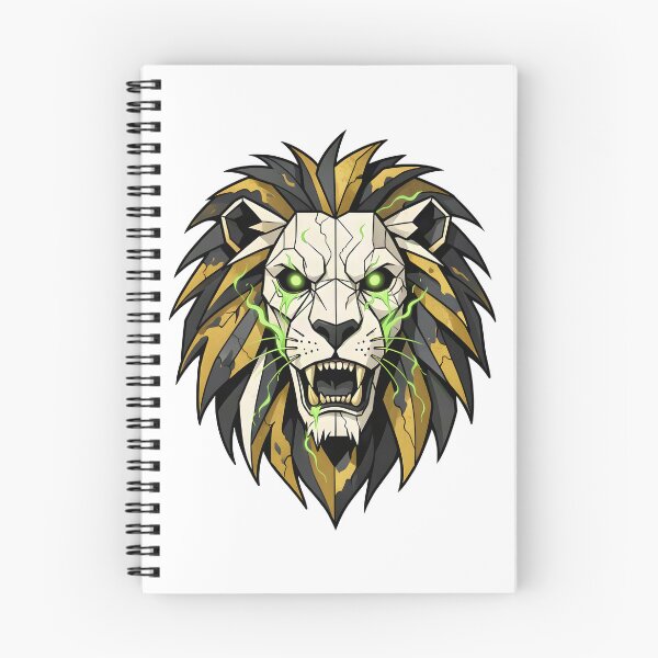 Item preview, Zombie Cyberpunk Lion - Geometric Halloween Mascot Art designed and sold by Marcu Ioachim.