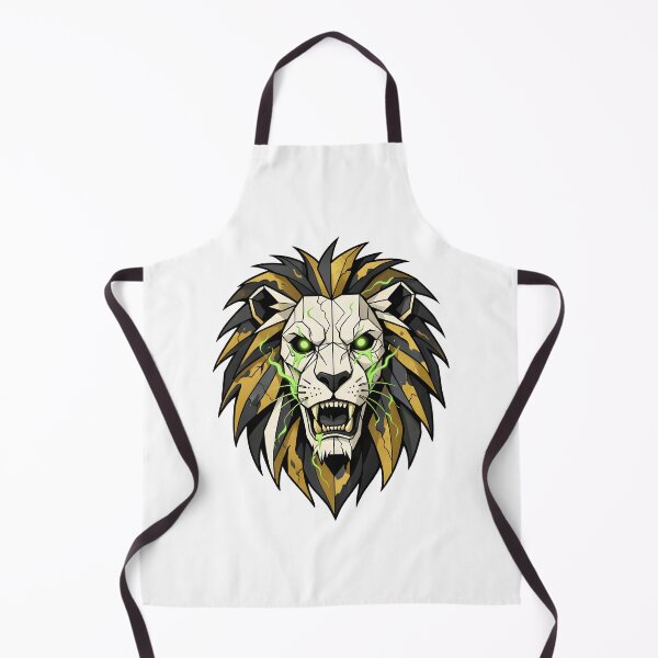 Item preview, Zombie Cyberpunk Lion - Geometric Halloween Mascot Art designed and sold by Marcu Ioachim.