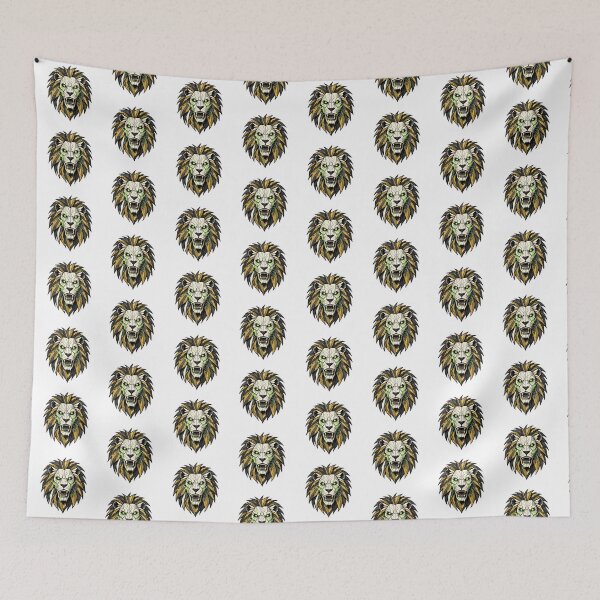 Item preview, Zombie Cyberpunk Lion - Geometric Halloween Mascot Art designed and sold by Marcu Ioachim.