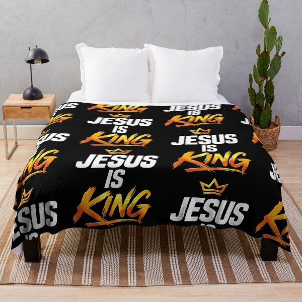 Item preview, Jesus Is King Crown Typography Design designed and sold by Mind-Drift.