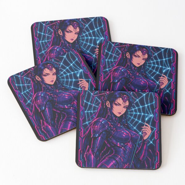Item preview, Jorōgumo Fiber Optic Weaver – Yokai Anime Cyberpunk designed and sold by Apocalyptic Art Studio.