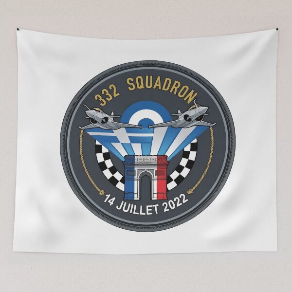 Item preview, Hellenic Air Force 332 Squadron Dassault Rafale Bastille Day 2022 Flyover Patch designed and sold by CharlieDesings.