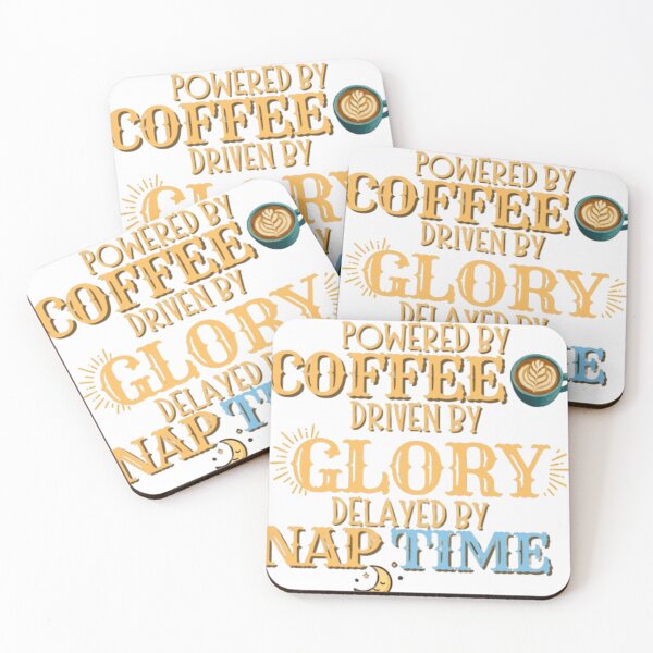 Item preview, Powered by Coffee Driven by Glory | Funny Coffee & Nap Lover Design designed and sold by Farahsalama.