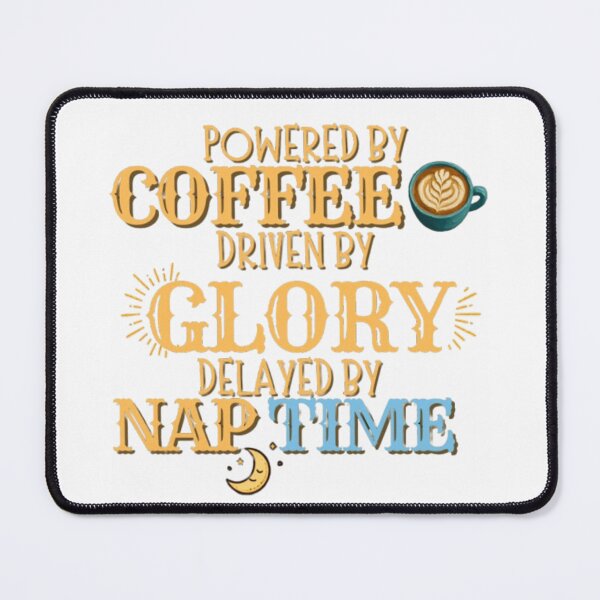 Item preview, Powered by Coffee Driven by Glory | Funny Coffee & Nap Lover Design designed and sold by Farahsalama.
