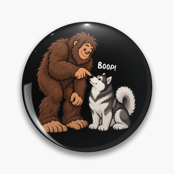 Item preview, Bigfoot and Alaskan Malamute Boop Fun Design Sasquatch designed and sold by rafaeltto.