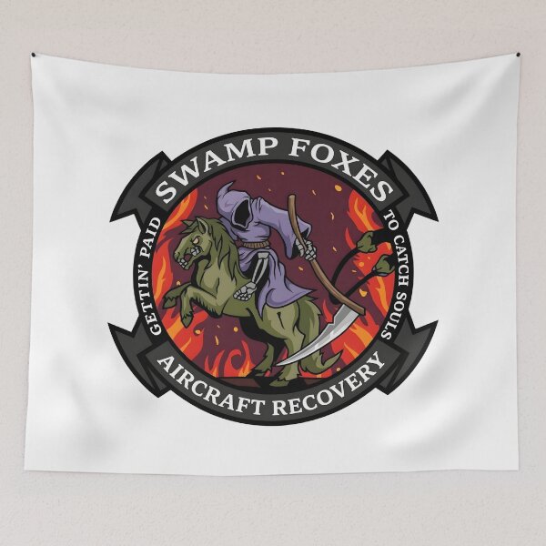 Item preview, 157th Fighter Squadron Swamp Foxes Aircraft Recovery Grim Reaper Patch designed and sold by CharlieDesings.
