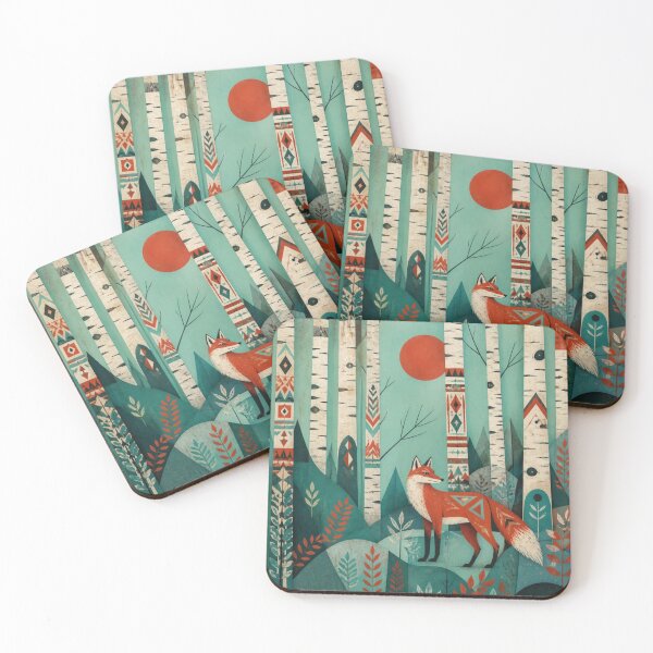 Item preview, Scandinavian Red Fox In The Birches Forest designed and sold by GrinGalore.