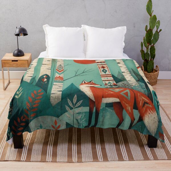 Item preview, Scandinavian Red Fox In The Birches Forest designed and sold by GrinGalore.