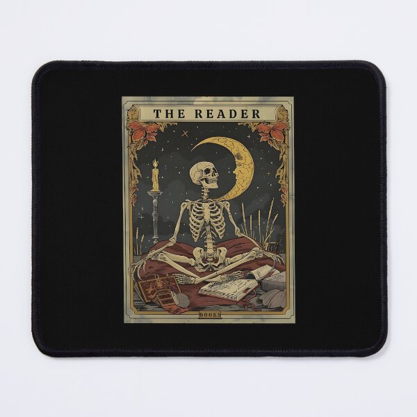 Item preview, Skeleton Reader with Moon and Books designed and sold by ostenlee.