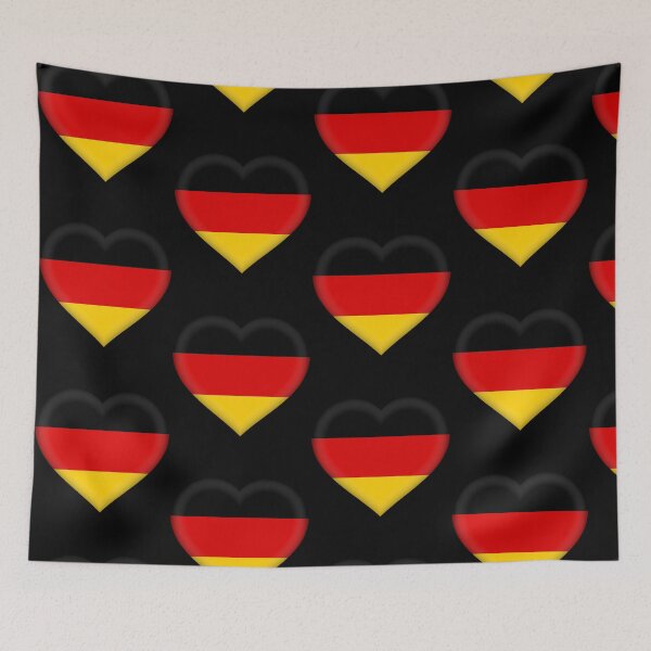 Item preview, German Flag Heart 3D German Love Gift Design designed and sold by YAZ.