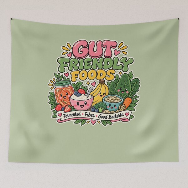 Item preview, Gut Friendly Foods, Fermented, Fiber & Good Bacteria,  Healthy Eating Design designed and sold by Right-UR.
