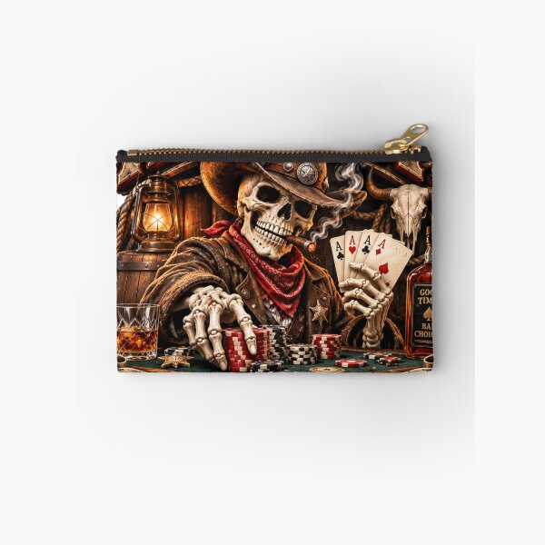 Item preview, All In Bad Decisions Club Poker Cowboy Skeleton Western designed and sold by OUICHA.