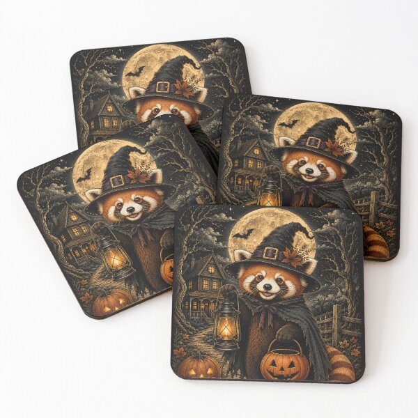 Item preview, Cute Red Panda Witch Halloween  designed and sold by ShopFanCreation.