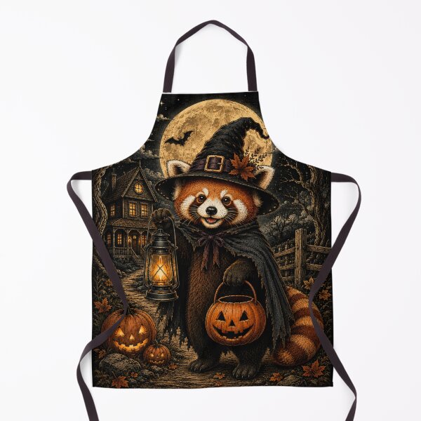 Item preview, Cute Red Panda Witch Halloween designed and sold by ShopFanCreation.