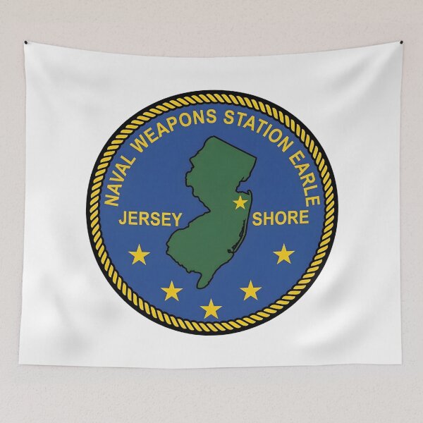 Item preview, US Navy Naval Weapons Station Earle New Jersey Patch designed and sold by CharlieDesings.