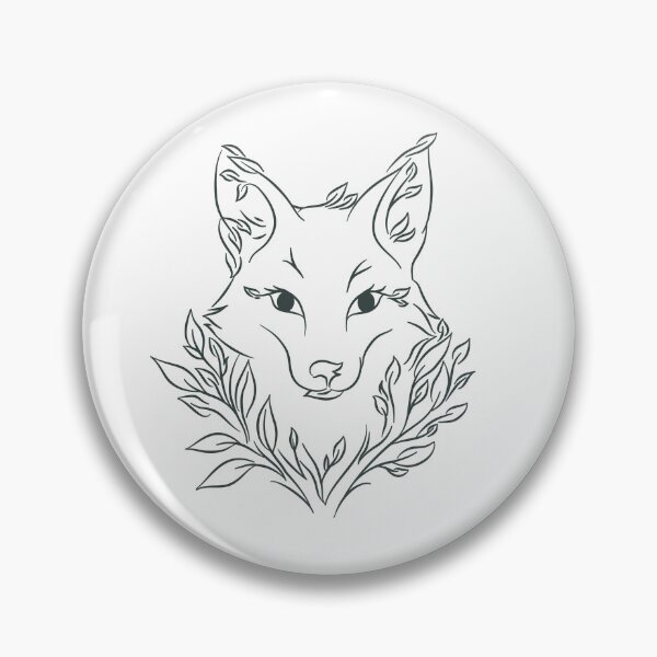 Item preview, Botanical Leaf Fox Portrait Line Art designed and sold by BGMeYou.