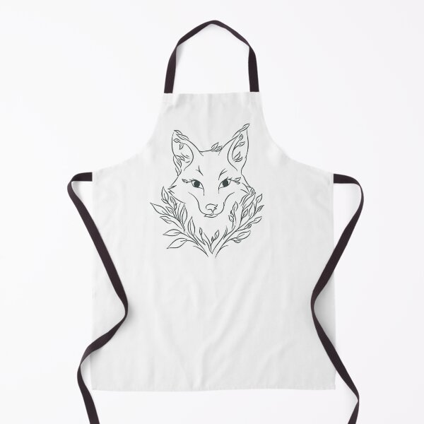 Item preview, Botanical Leaf Fox Portrait Line Art designed and sold by BGMeYou.