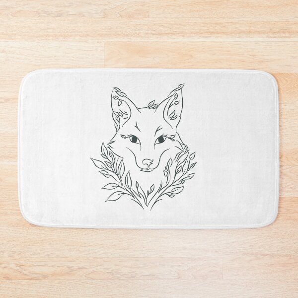 Item preview, Botanical Leaf Fox Portrait Line Art designed and sold by BGMeYou.