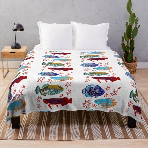 Item preview, Colorful Tropical Fish and Star Art designed and sold by ostenlee.