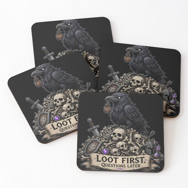 Item preview, Loot First Questions Later Funny DND Raven Loot Goblin designed and sold by BadhbhLoot.