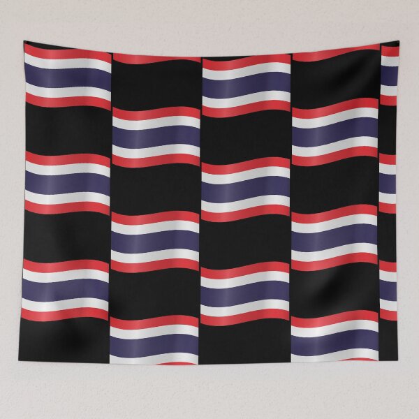 Item preview, Thai Waving Flag Thailand Pride Design designed and sold by yazdogs.